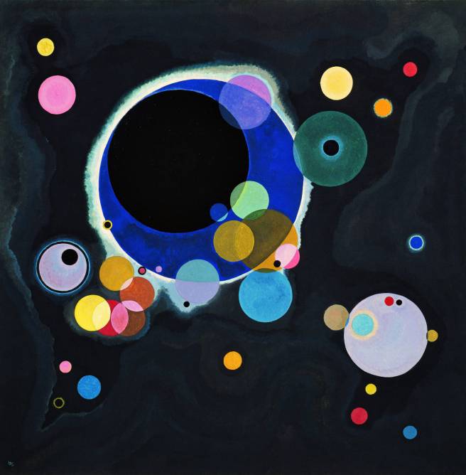 Vassily Kandinsky (1926) - Several Circles peinture colorée