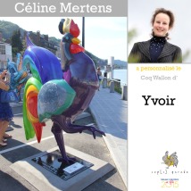 Le Coq d'Yvoir a été personnalisé par Céline Mertens ! Un hommage à la pierre bleue d'Yvoir !