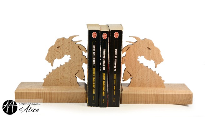 Double serre-livres en forme de dragon !