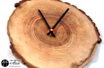 Horloge Cercles du Temps en bois brut : www.auxmerveilles.be